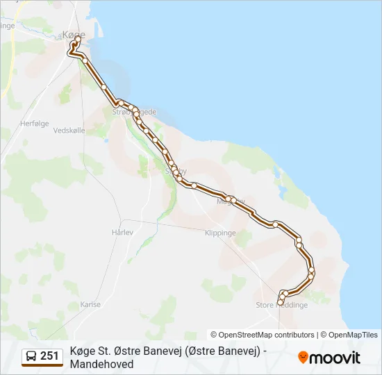 251 Bus Line Map
