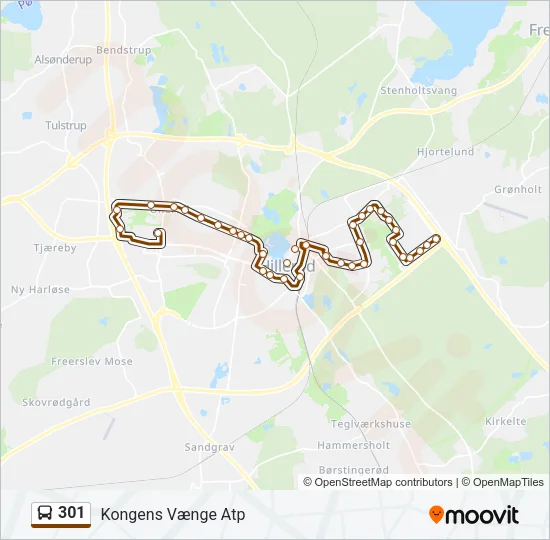 301 Bus Line Map