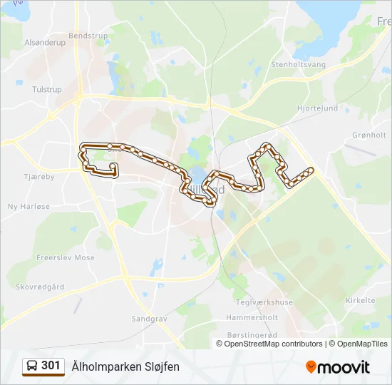 301 Bus Line Map