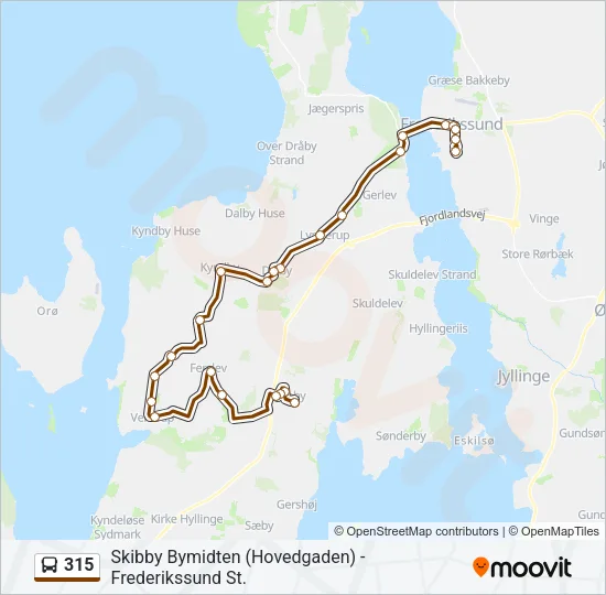 315 Bus Line Map
