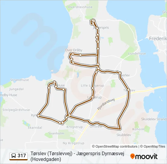 317 Bus Line Map