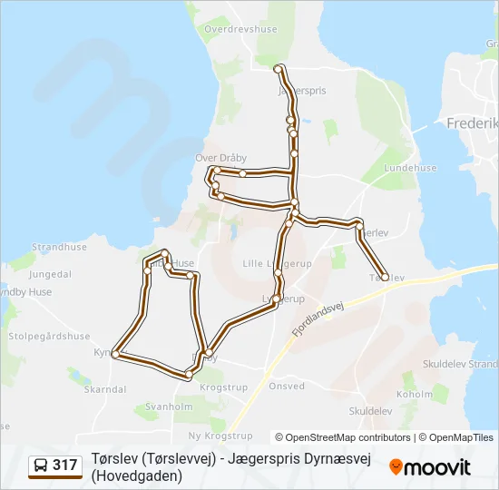 317 Bus Line Map