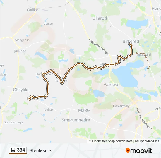 334 Bus Line Map