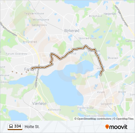 334 Bus Line Map