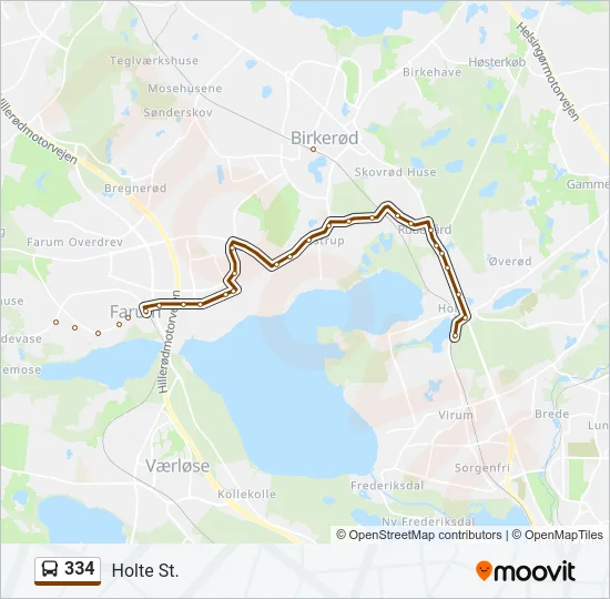 334 Bus Line Map