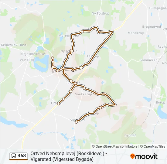468 Bus Line Map