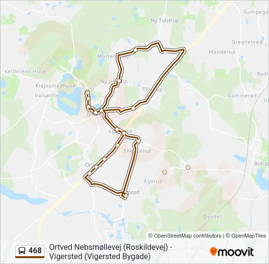 468 Bus Line Map