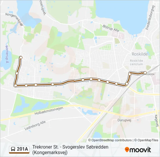 201A Bus Line Map