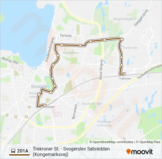 201A Bus Line Map