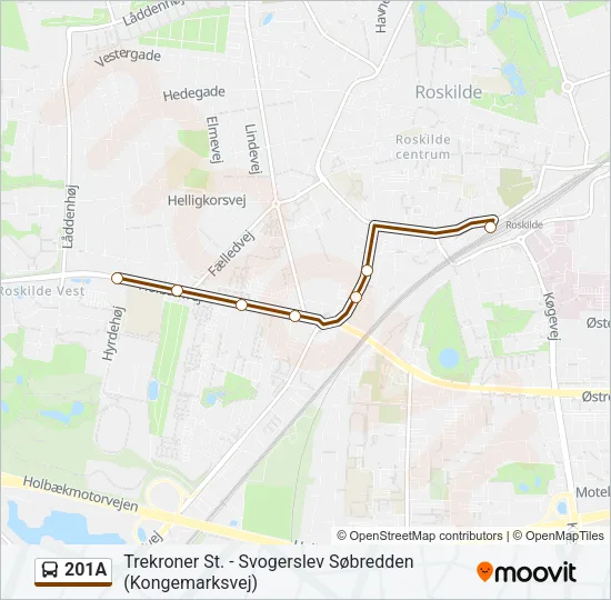 201A Bus Line Map