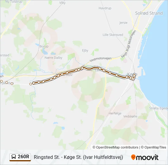 260R Bus Line Map