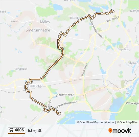 400S Bus Line Map