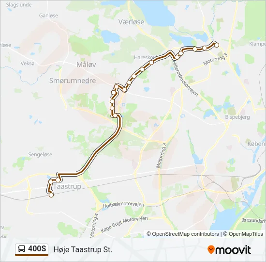400S Bus Line Map