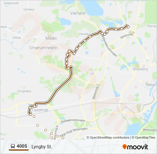 400S Bus Line Map