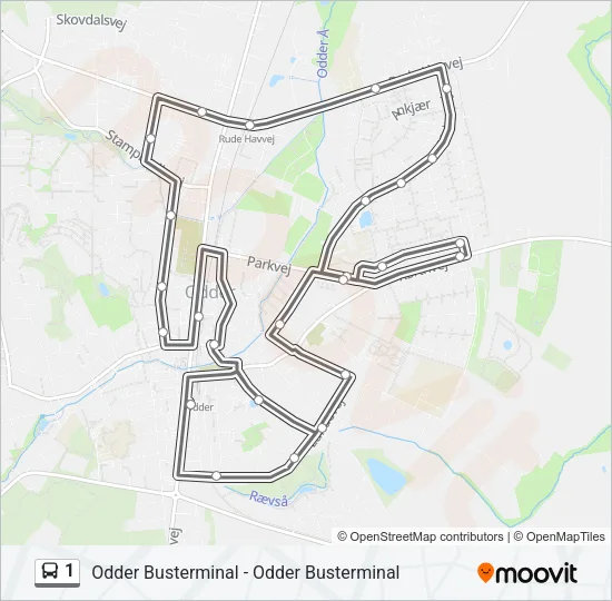 1 Bus Line Map