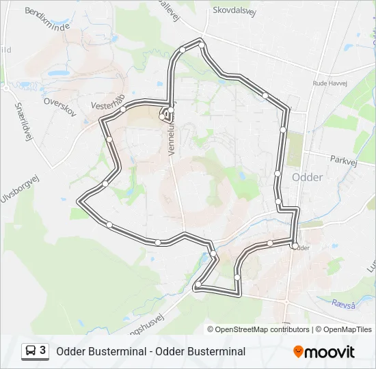 3 Bus Line Map