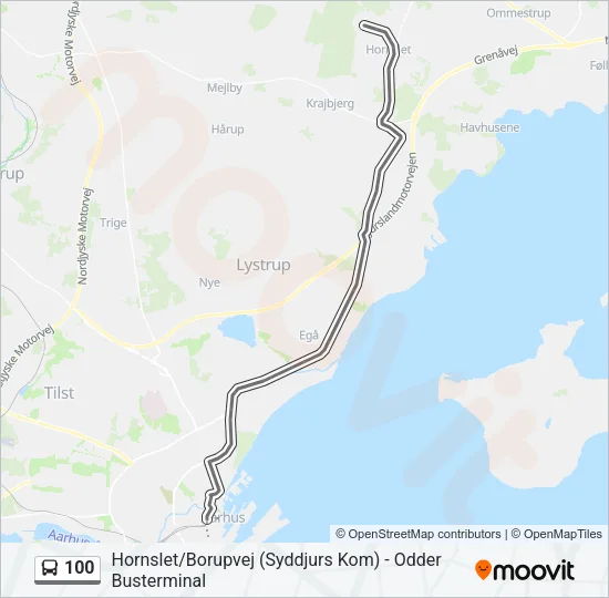 100 Bus Line Map