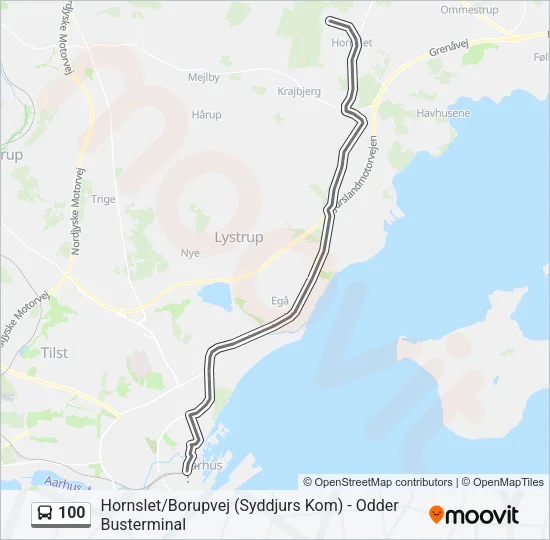 100 Bus Line Map