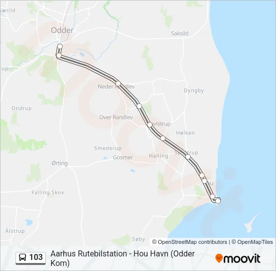 103 Bus Line Map