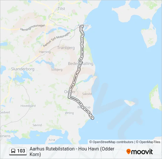 103 Bus Line Map