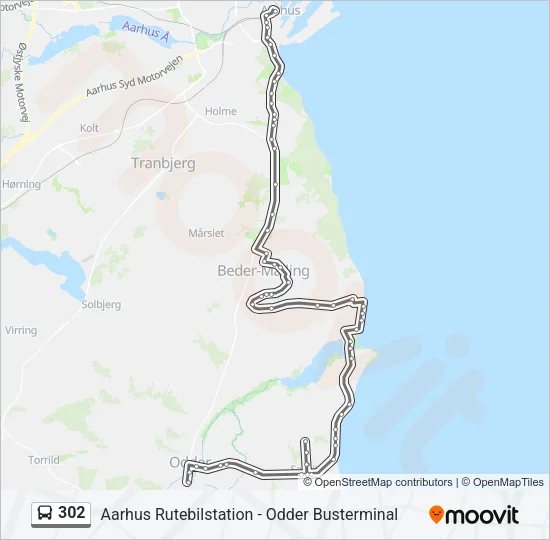 302 Bus Line Map