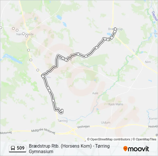 509 Bus Line Map