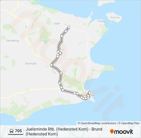 705 Bus Line Map