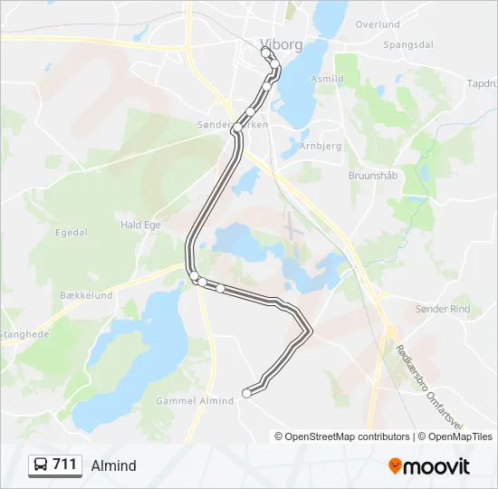 711 Bus Line Map