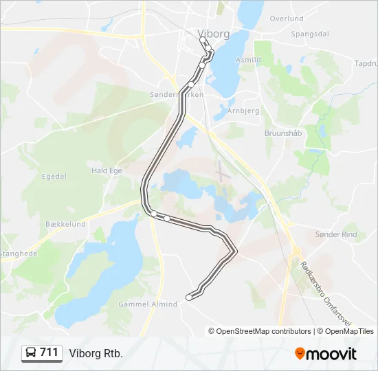 711 Bus Line Map