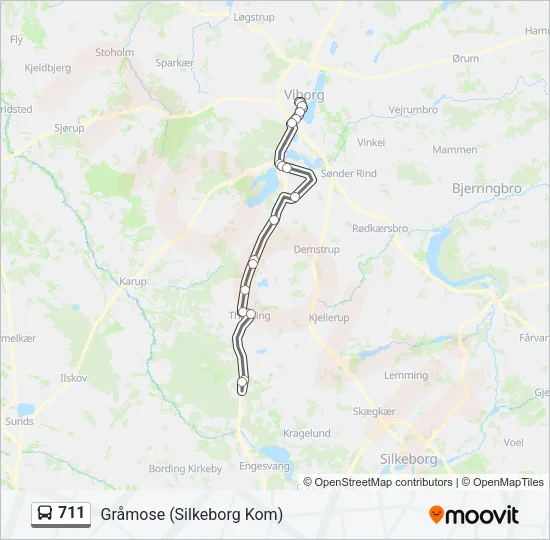 711 Bus Line Map