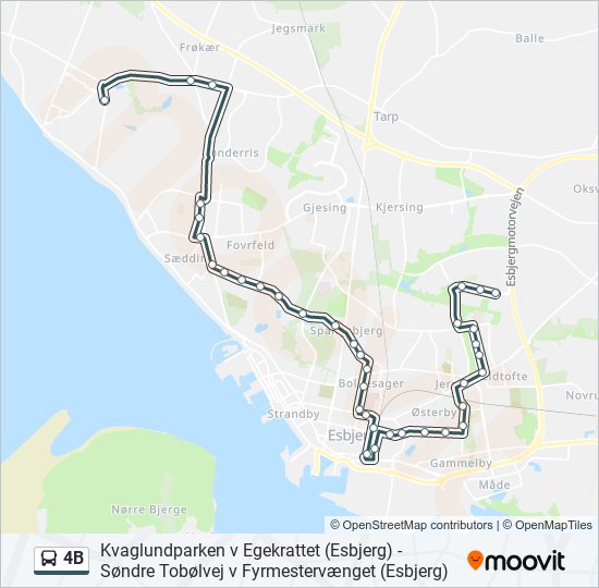 4B bus Line Map