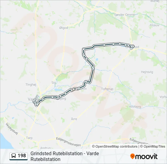 198 Bus Line Map