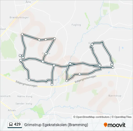 429 Bus Line Map