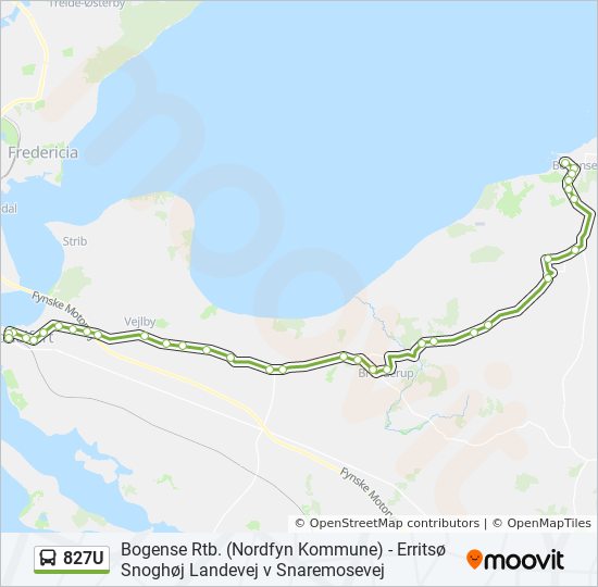 827U bus Line Map