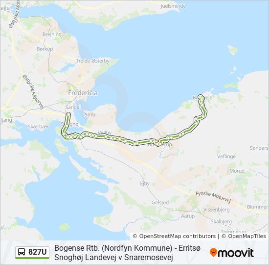 827U bus Line Map