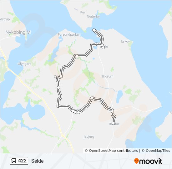 422 bus Line Map