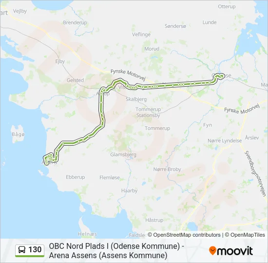 130 Bus Line Map