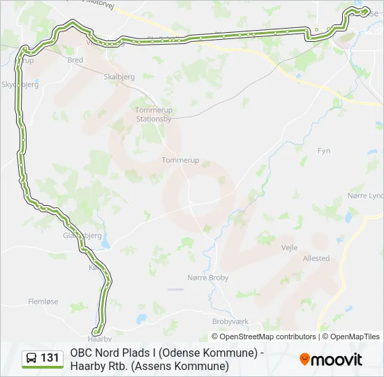 131 Bus Line Map