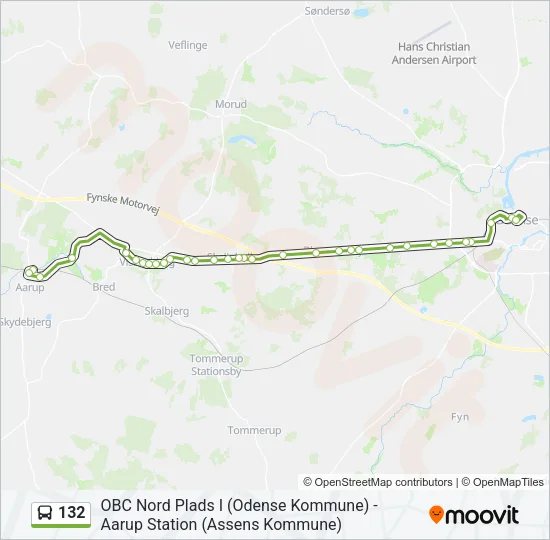 132 Bus Line Map