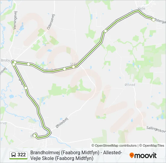 322 Bus Line Map