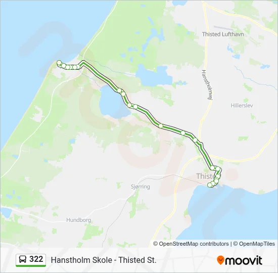 322 bus Linjekort
