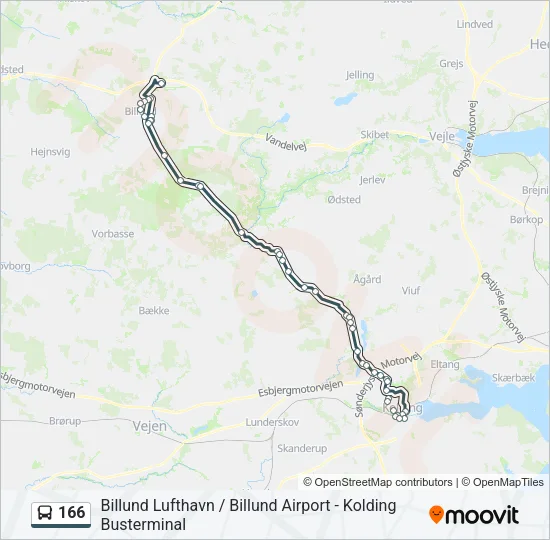 166 Bus Line Map
