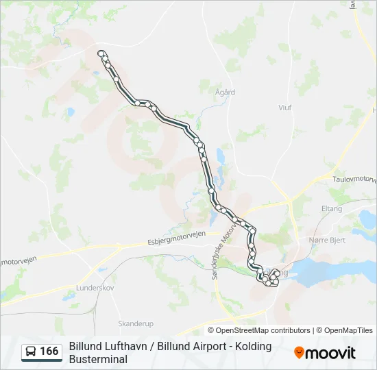 166 Bus Line Map