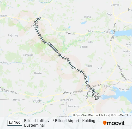 166 Bus Line Map