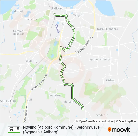 15 Bus Line Map