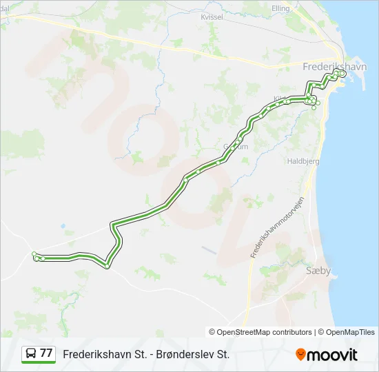 77 Bus Line Map