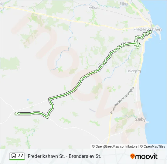 77 Bus Line Map