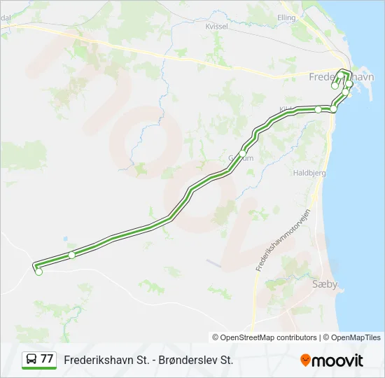 77 Bus Line Map