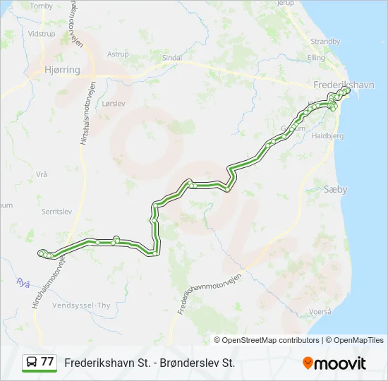 77 Bus Line Map