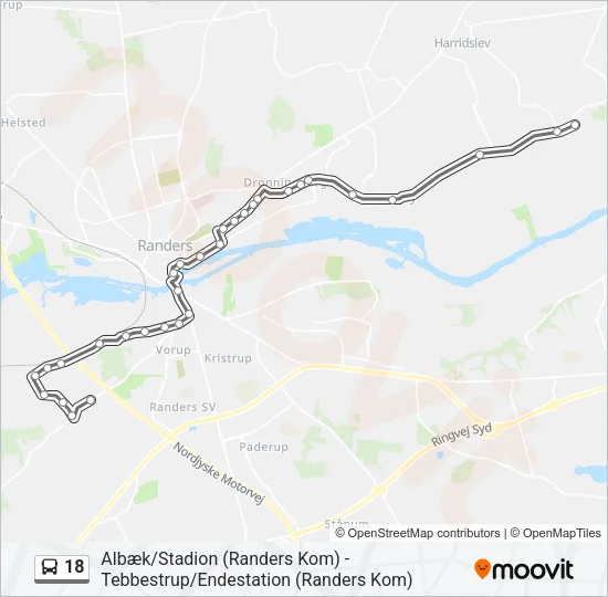 18 Bus Line Map